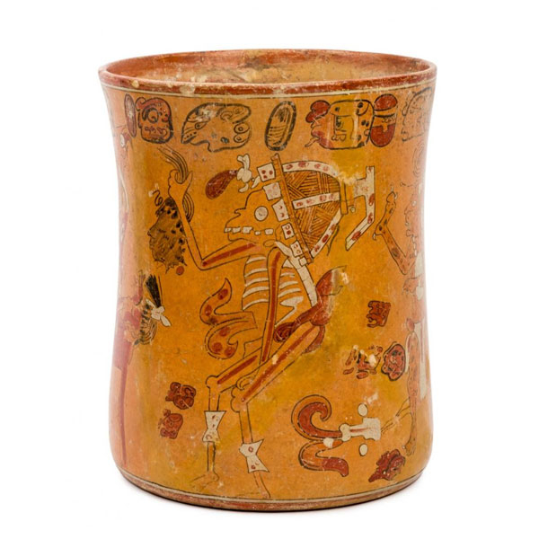 Vaso de cerámica maya. 650-800 d.C. 