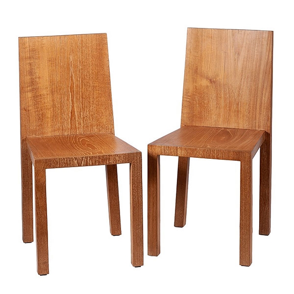 Pareja de sillas de roble