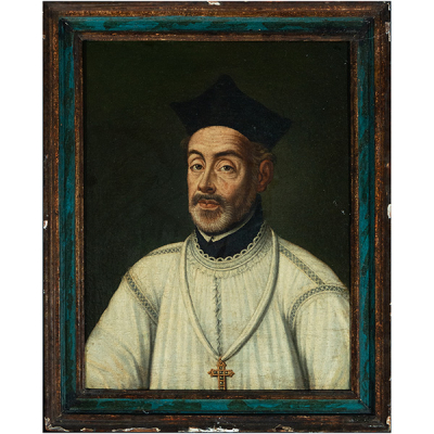 Importante Retrato de Monseñor, escuela española de finales del siglo XVI - principios del siglo XVII