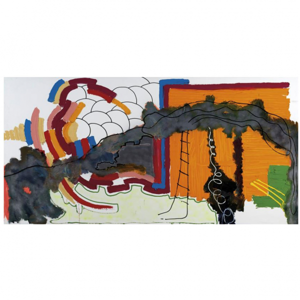 Pelayo Ortega.   "La Vía Láctea". Óleo sobre lienzo adherido a tabla.