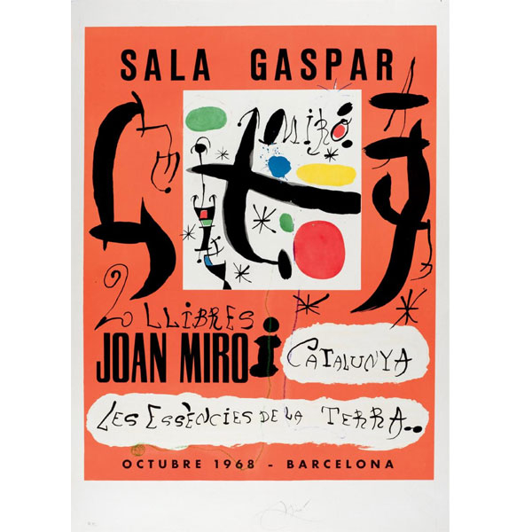 Joan Miró (1893 - 1983).  &quot;Sala Gaspar (1968)&quot;. Litografía