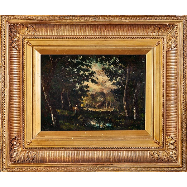 Narciso Díaz de la Peña (Burdeos, 1807 - Menton, 1876) &quot;Paisaje de Fontainebleau&quot;