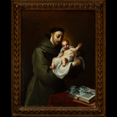 Antonio Balestra, San Antonio de Padua con Niño Jesús en brazos, siglo XVII.