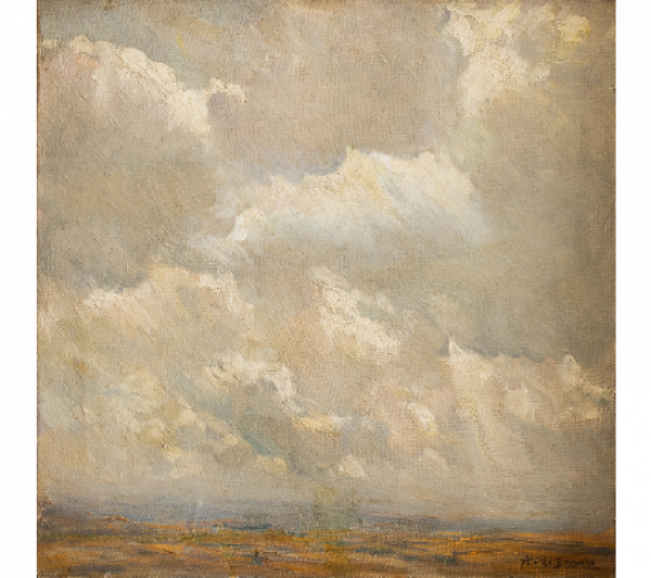 AURELIANO DE BERUETE (Madrid, 1845-1912)  Paisaje   &Oacute;leo sobre lienzo 