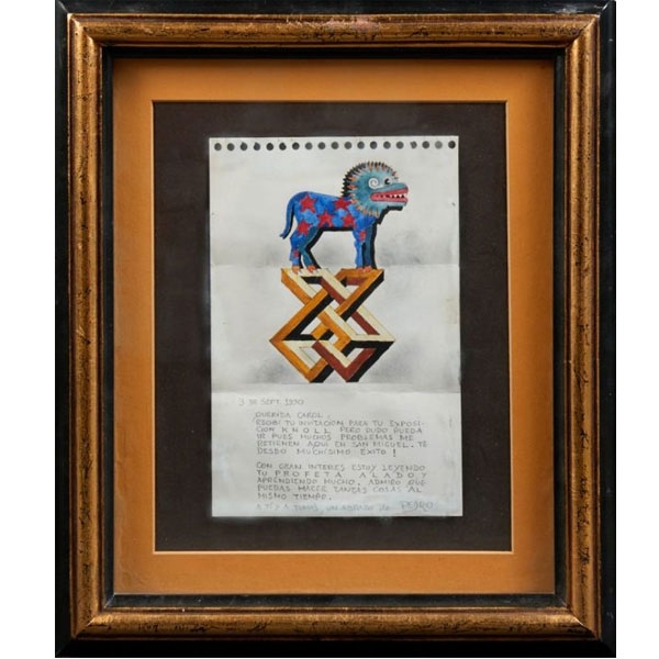 PEDRO FRIEDEBERG – Carta a Carrol – Tinta/acuarela/guoache