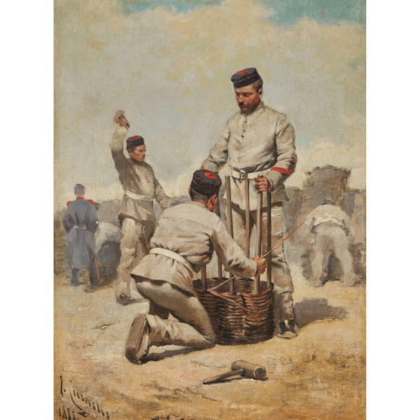 Josep Cusachs Cusachs (Montpellier, Francia, 1851-Barcelona, 1908) Construcción de cestones.