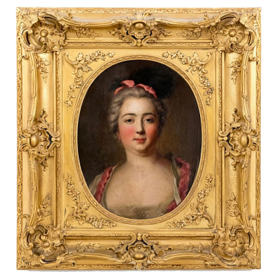 JEAN-MARC NATTIER (Par&iacute;s, 1685 &ndash; 1766) "Retrato de Marie-Anne de Ch&acirc;teauneuf" conocida como Mademoiselle Duclos. 