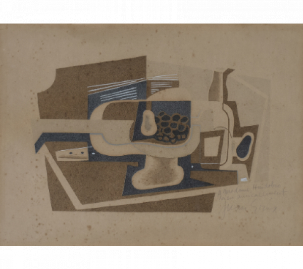 JUAN GRIS (Madrid, 1887 - Boulogne-sur-Seine, 1927)  Nature morte (sketch para "Le Compotier"), 1922 