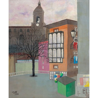 K. TOÑO Y FRADE  (Bilbao 1914 - 1992) &quot;Vista de Portugalete&quot;