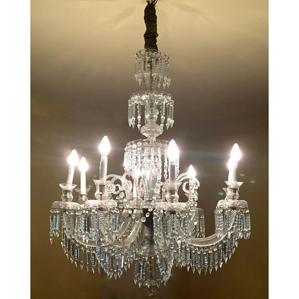 Lámpara de cristal de techo