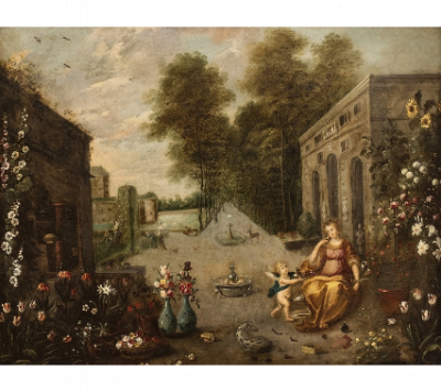 ESCUELA FLAMENCA, SIGLO XVII  Alegor&iacute;a del olfato 