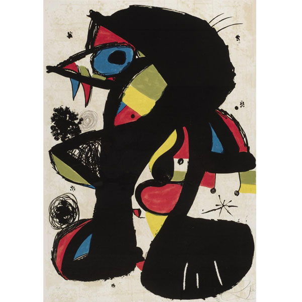 Joan Miró "Incisiva (1980)" Litografía sobre papel Arches.