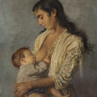 RAMÓN PICHOT GIRONES  (Barcelona 1870 - Paris 1925) &quot;Maternidad&quot;