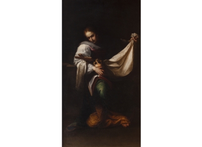 SEBASTIÁN LLANOS Y VALDÉS (circa 1605-1677) Magdalena  Óleo sobre lienzo