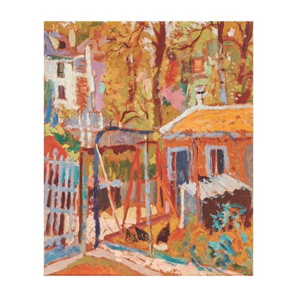 Antoni Clav&eacute; Sanmart&iacute; (Barcelona, 1913-Saint Tropez, Francia, 2005) Jard&iacute;n Potager. &Oacute;leo sobre t&aacute;blex.