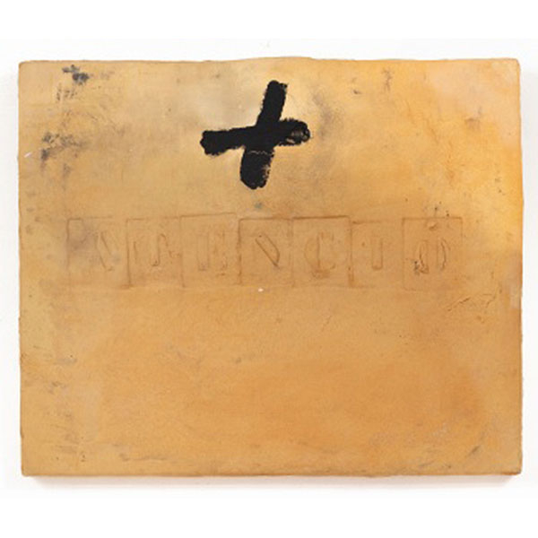 ANTONIO TÁPIES PUIG   (Barcelona 1923 - 2012)  "Atenció"  Matérico/Técnica Mixta / Lienzo 