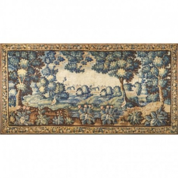 Talleres de Aubusson, s.XVIII. Tapiz "verdure" en lana 