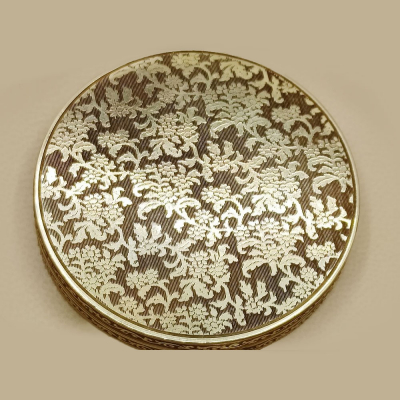 Excepcional Caja-Joya antigua en oro macizo de 14 K, peso 57,10.