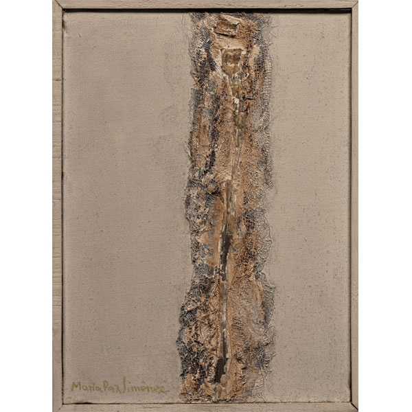 "Composición"  MARIA PAZ JIMÉNENEZ (San Sebastián, 1909-1975).   Mujer vinculada a la Vanguardia, comenzó con un estilo surrealista y en los años 60 se pasó a la abstracción.