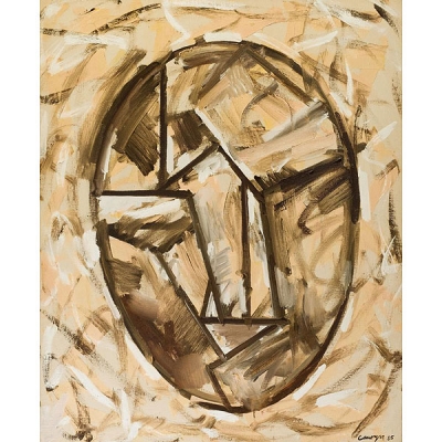 Rafael Canogar.  &quot;Pío XII. Serie Papas. (1985)&quot;. 