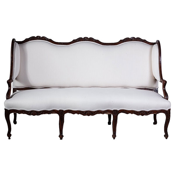 Sofá francés de nogal S.XVIII