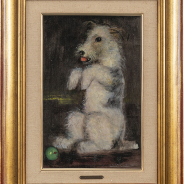 "Perrito con pelota verde"  RAMÓN DE ZUBIAURRE(Vizcaya, 1882-1969)