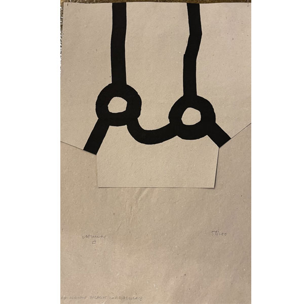 "Homenaje a Joan Prats"  EDUARDO CHILLIDA (San Sebasti&aacute;n, 1924-2002). Serigraf&iacute;a/papel. 