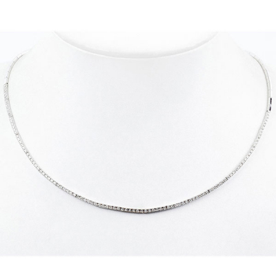 Gargantilla articulada de oro blanco y diamantes