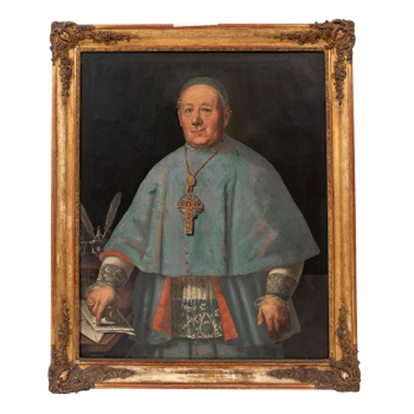 ESCUELA ESPAÑOLA  (S. XIX) "Retrato del Ilustrísimo Sr. D. José María Gomez de las Ribas. Arzobispo de Zaragoza"