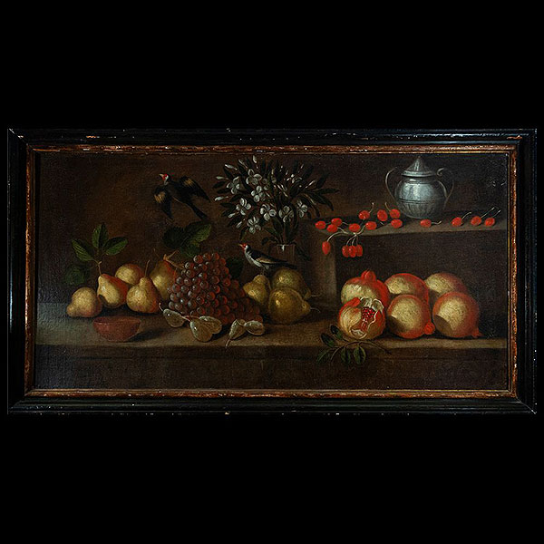 Tomás Yepes o Hiepes (c. 1598​-Valencia, c. 1668​), Monumental Bodegón con Frutas de Otoño 