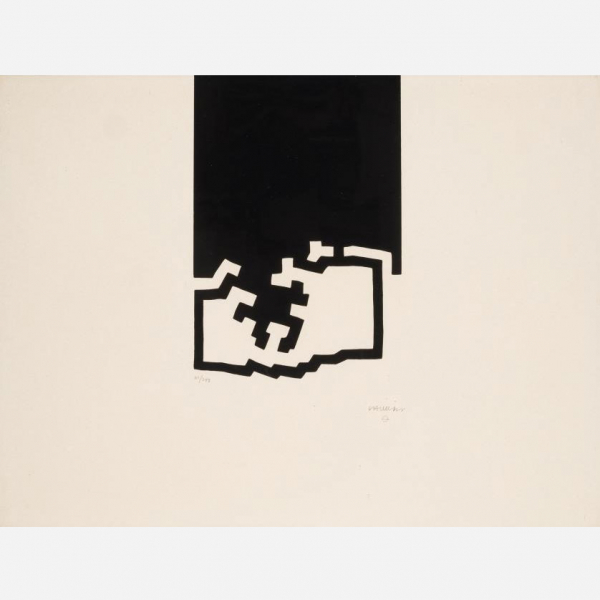 Eduardo Chillida. "Sin título (1977)". Serigrafía sobre papel Arches. Firmada