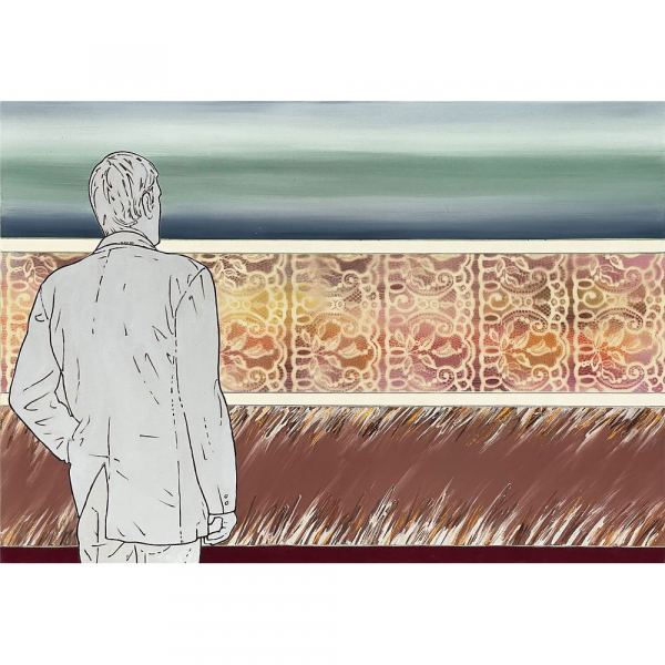 Renato Mambor (Roma, 1936 - 2014) - Osservatore - Quietare i Pensieri (2009).   Técnica mixta sobre lienzo.