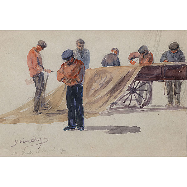&quot;Cosiendo redes&quot;   ESCUELA FRANCESA DEL SIGLO XX, h. 1947 