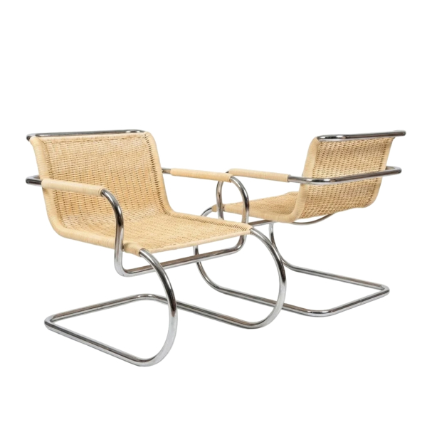 Franco Albini (Robbiate, Italia, 1905-Milán, 1977) para Tecta (Lauenförde, Alemania) Pareja de sillones modelo «Triennale» 