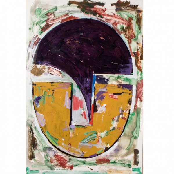 Rafael Canogar. "Monotipo n7-90". Monotipo y acrílico sobre papel adherido a lienzo.   Obra única. Firmado, fechado y con inscripción (M-7 / 90).