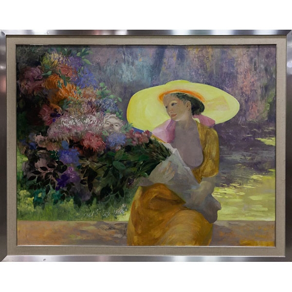 María Carrera Pascual &quot;Dama con pamela y flores&quot;