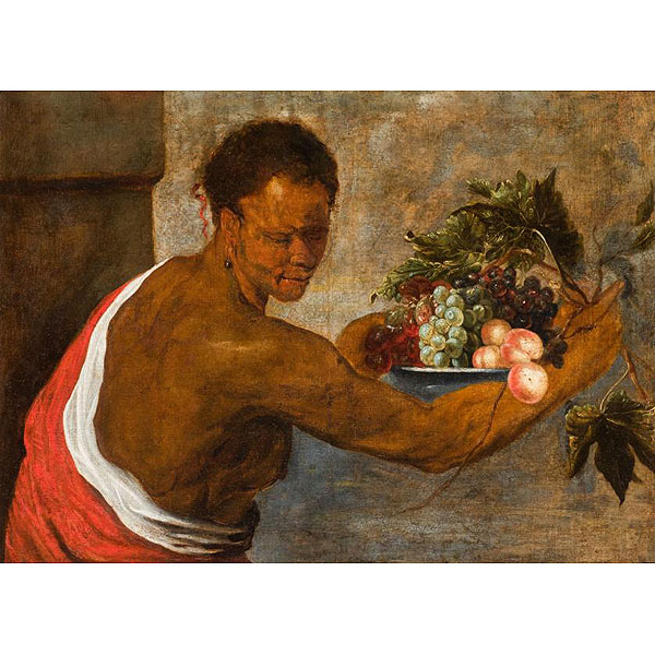 Escuela Veneciana S. XVII.  "Esclava con cesto de frutas". 