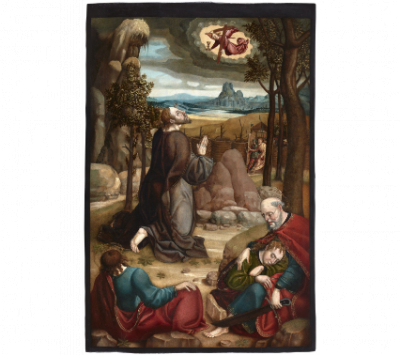 MAESTRO ALEJO (Hacia 1490-1530)  Oración en el huerto  Palencia, 1515-1525   Óleo sobre tabla.