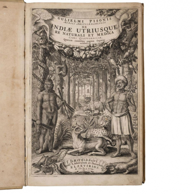 GULIELMI PISONIS - &quot;DE INDIAE UTRIUSQUE RE NATURALI ET MEDICA libri quatuordecim quorum contenta pagina sequens exhibet&quot; Amstelaedami: Ludovicum et Danielem, 1658.