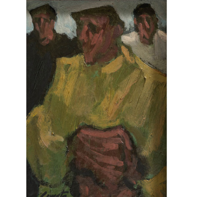 &quot;Pescadores &quot;  IGNACIO CRUCETA (Bilbao, 1945-1993)