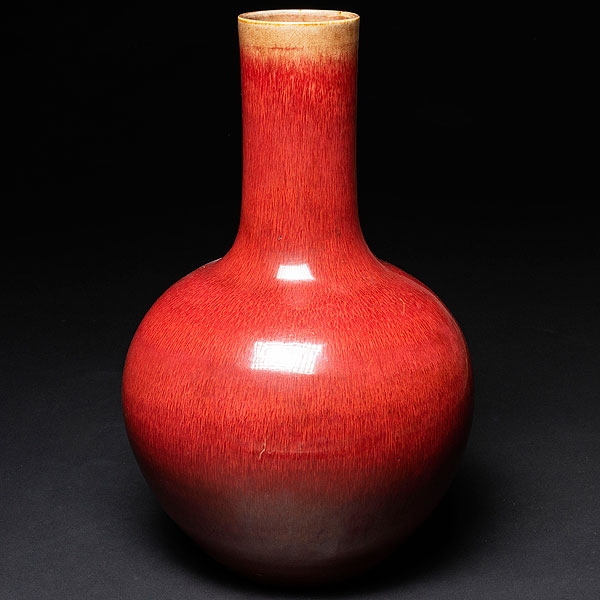 Importante jarrón Chino Sang de Boeuf del siglo XIX