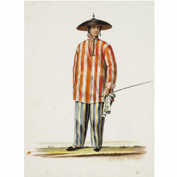 Justiniano Asunci&oacute;n (1816 - 1901). "Tipos del Pais - Estudios de tipos filipinos". Seis acuarelas sobre papel.