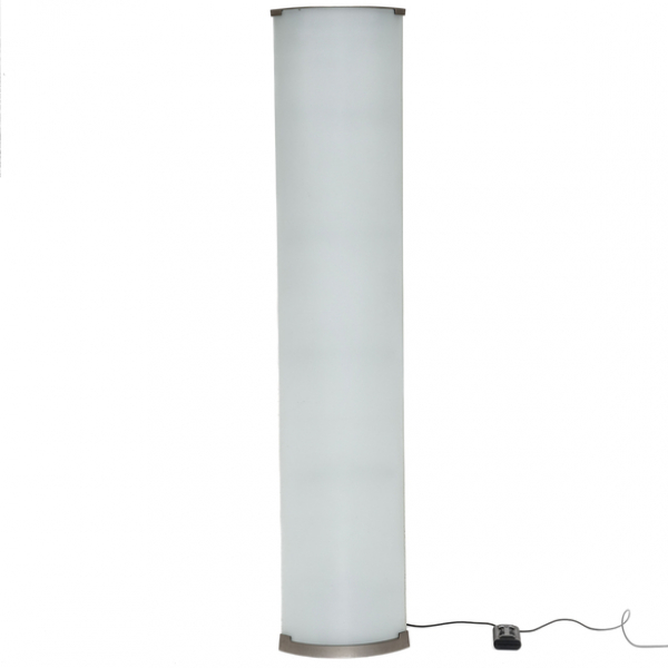 RELCO LAMP - Lámpara de pie en vidrio mate por ambos lados del siglo XX.