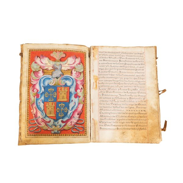 Escuela española, s.XVII.  Ejecutoria de hidalguía de Antonio Linares Gálbez vecino de Granada, 1657. 