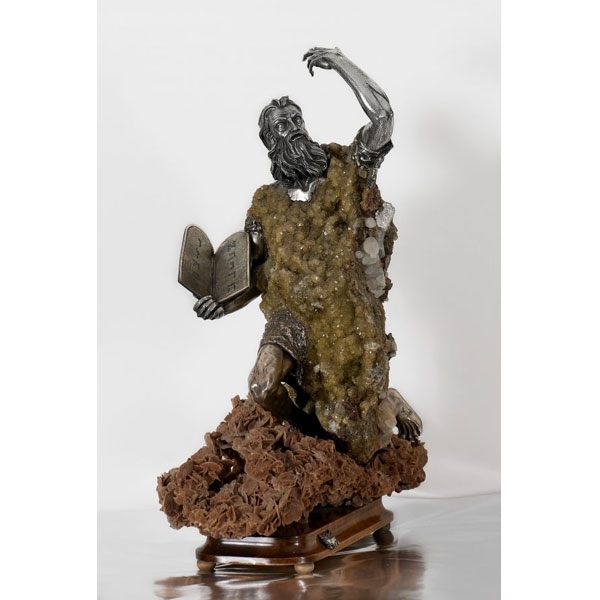 CARRERA Y CARRERA – Moises – Plata 925, Florita y Rosa del Desierto Única Pieza.