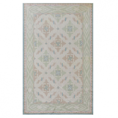 Alfombra kilim india de la casa Shyam Ahuja. S. XX.