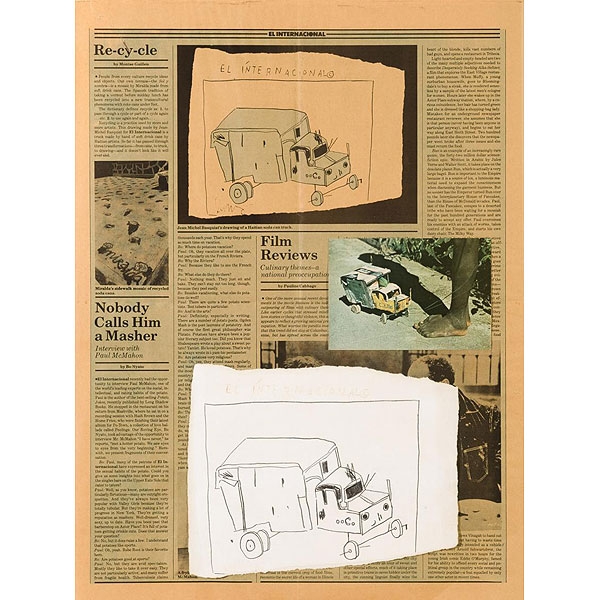 Jean-Michel Basquiat. (1960 - 1988)  &quot;Soda Can Truck (1985)&quot;. Tinta y lápiz sobre cartulina.