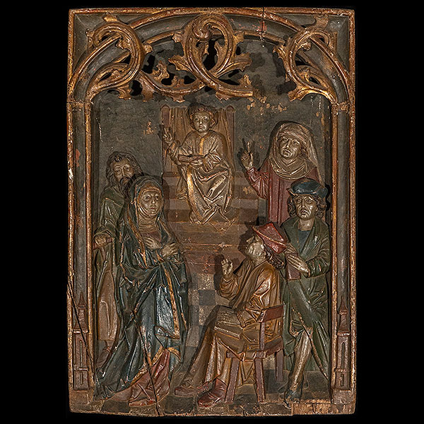 Escuela Flamenca o Alemana del siglo XV - Cristo Ni&ntilde;o entre los doctores.