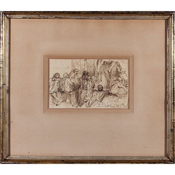 Escuela orientalista francesa S.XIX Dibujo