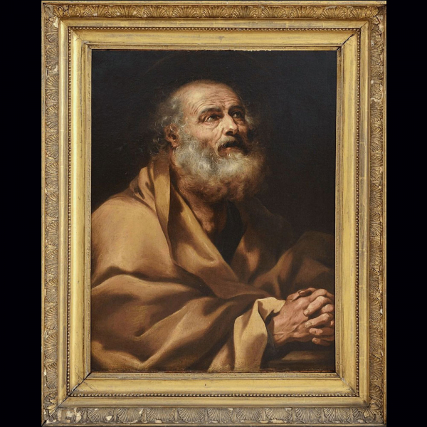 Atribuido a AURELIANO MILANI (Bolonia, 1675 - Roma, 1749) - El Arrepentimiento de San Pedro.  